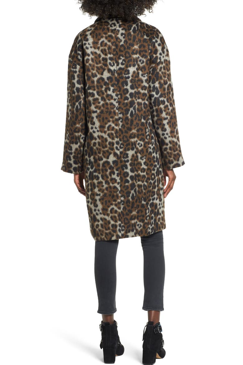 Oversize Leopard Print Topcoat, Alternate, color, LEOPARD PRINT