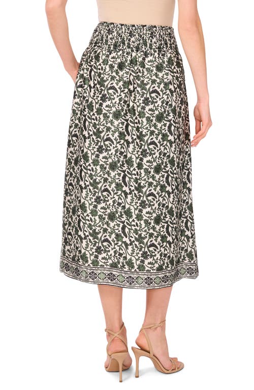 Two By Vince Camuto Smocked Waist Skirt In Green