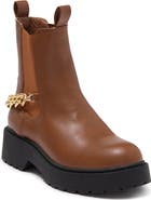 CHASE AND CHLOE ́ Chain Trimmed Chelsea Boot