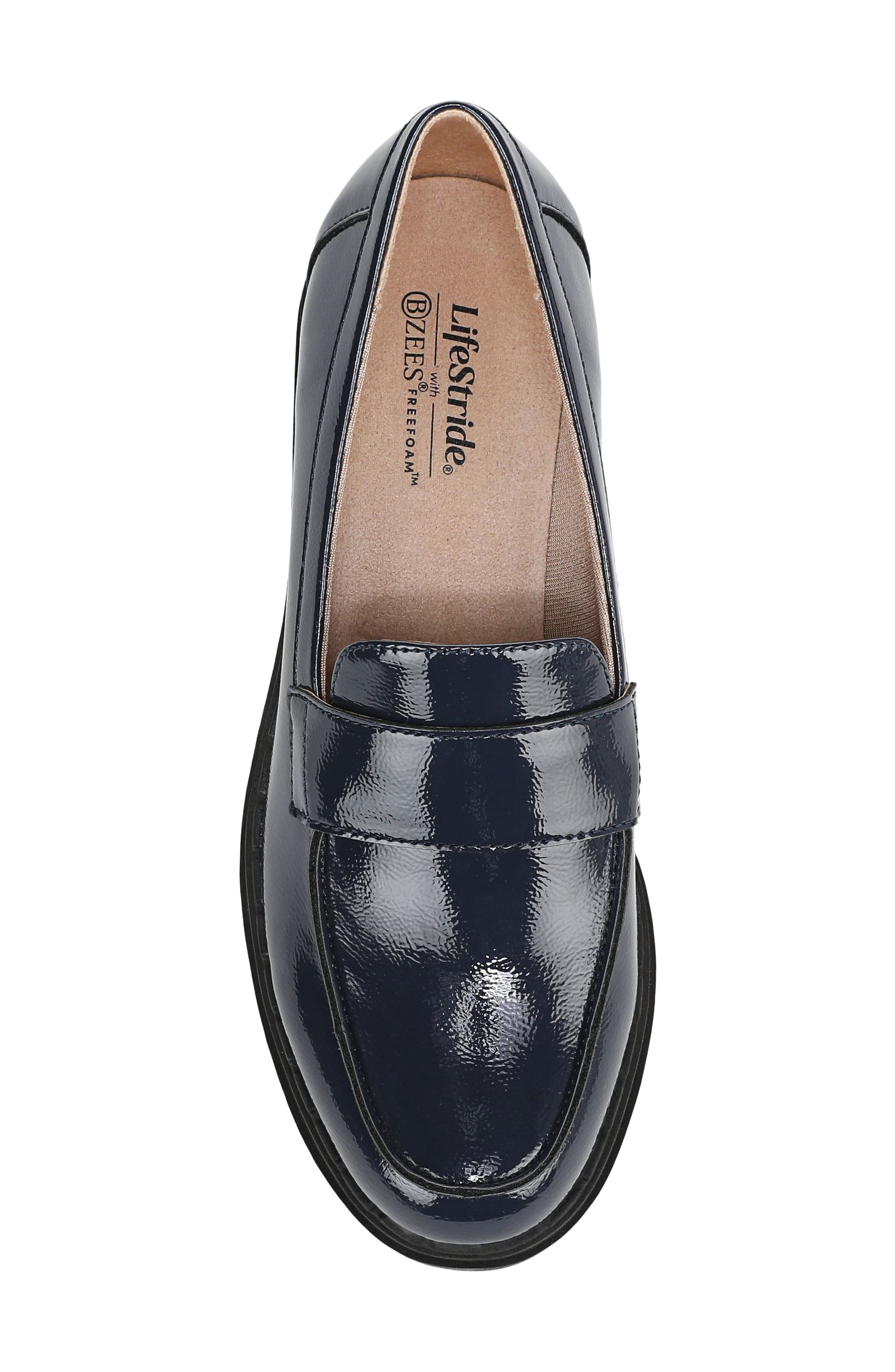 Dolce Platform Wedge Loafer, Alternate, color, LUX NAVY