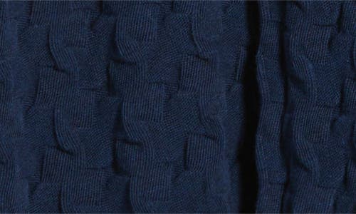 Margaret O'leary 3-d Open Cotton Cardigan In Blue