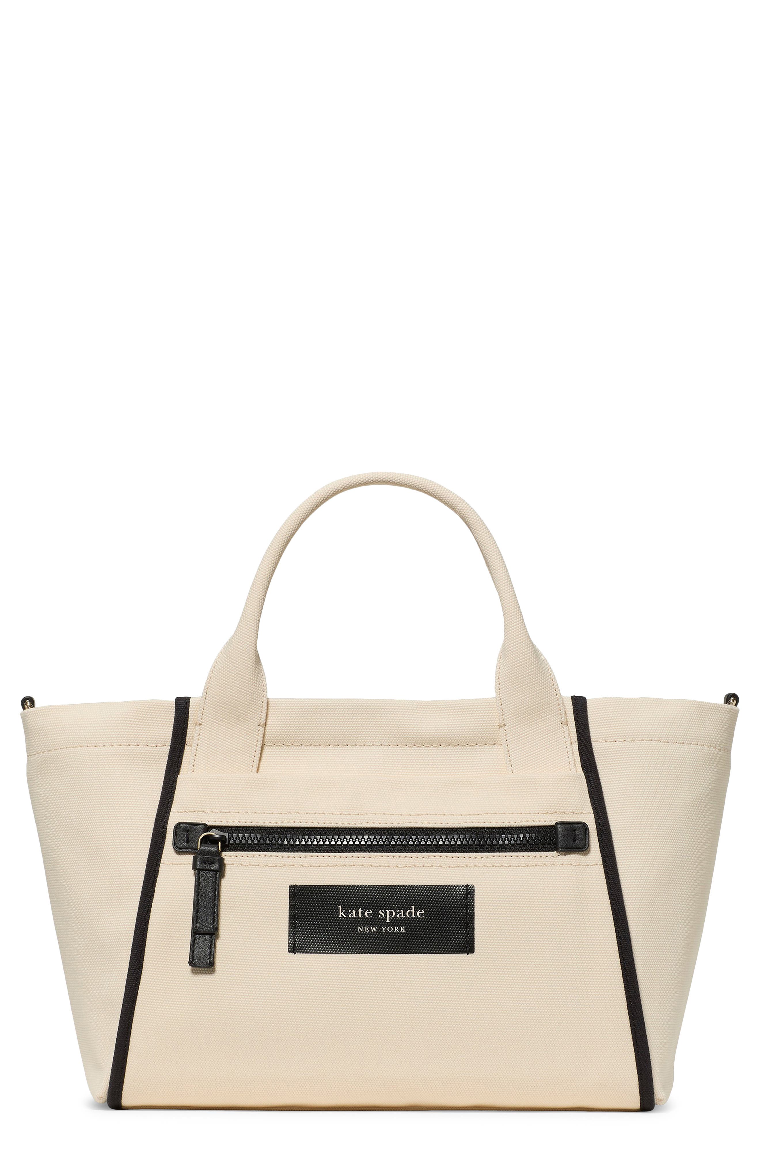 Kate Spade New York dash canvas tote bag, Main, color, Natural