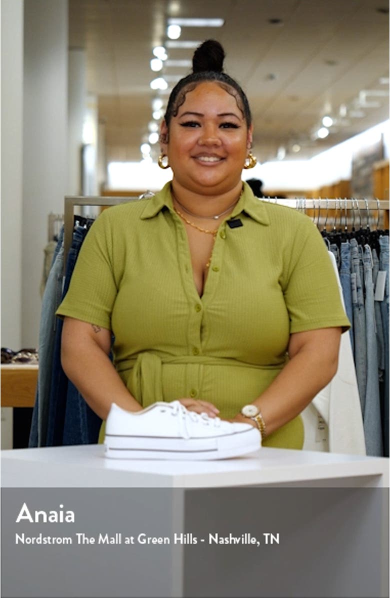 Chuck Taylor<sup>®</sup> All Star<sup>®</sup> Lift Low Top Leather Sneaker, sales video thumbnail