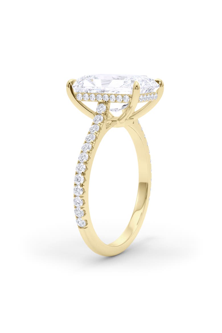 Radiant Cut Pavé Lab Created Diamond Ring, Alternate, color, 2.00 CTW 18K YELLOW GOLD
