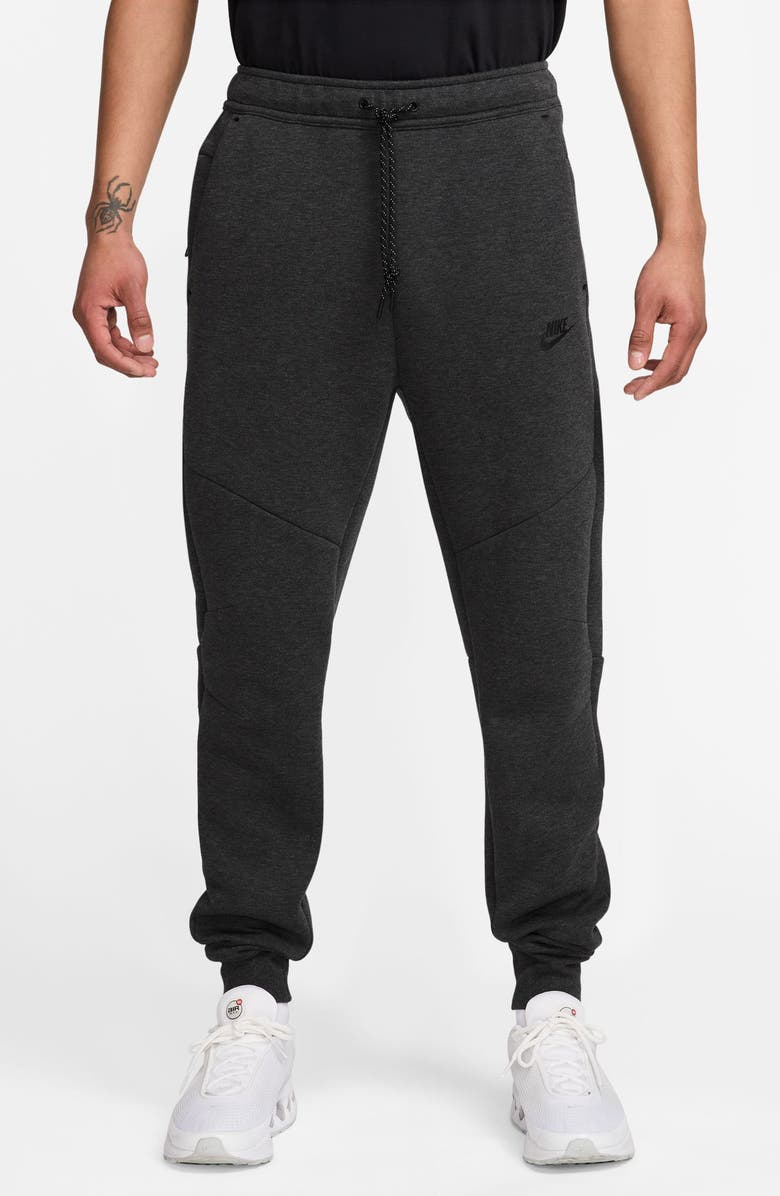 Nike Tech Fleece Joggers, Main, color, Black Heather / Black