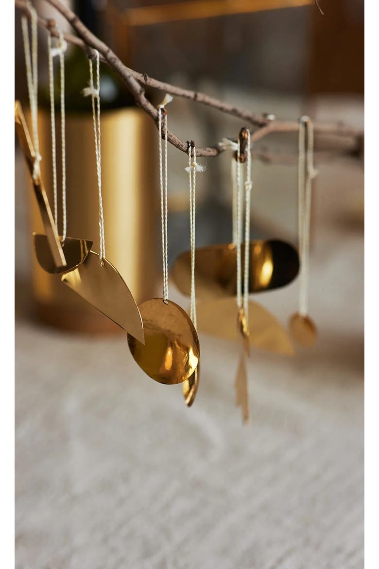 Abstract Ornaments - Set of 9, Alternate, color, Clear
