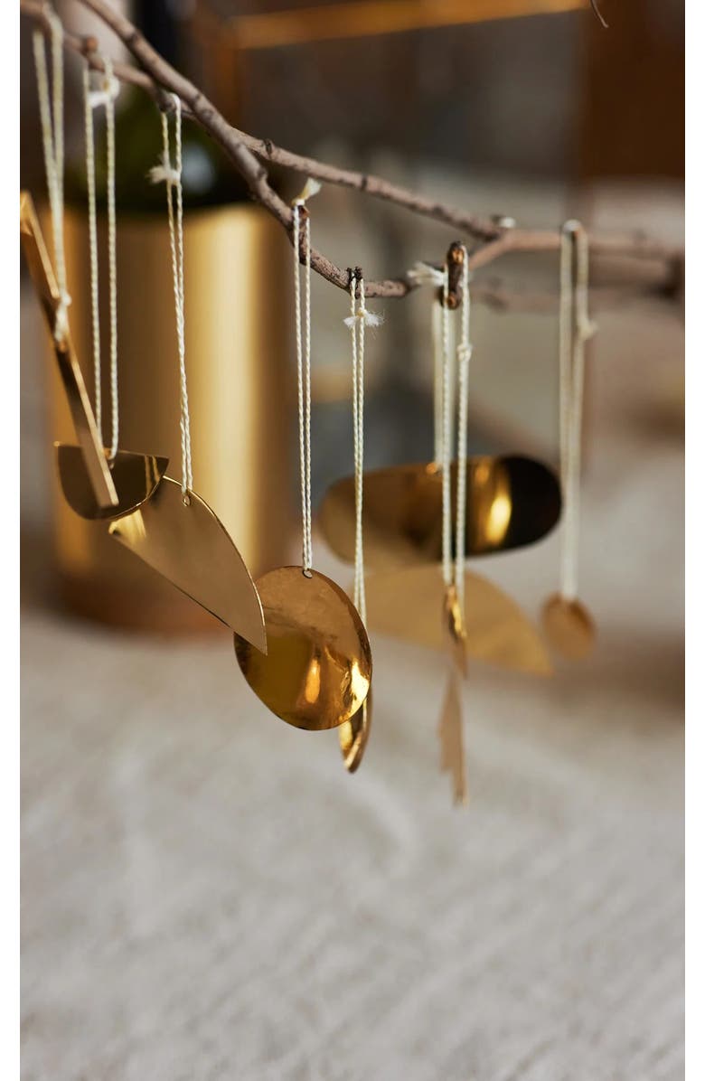 Fleck Abstract Ornaments - Set of 9, Alternate, color, Clear