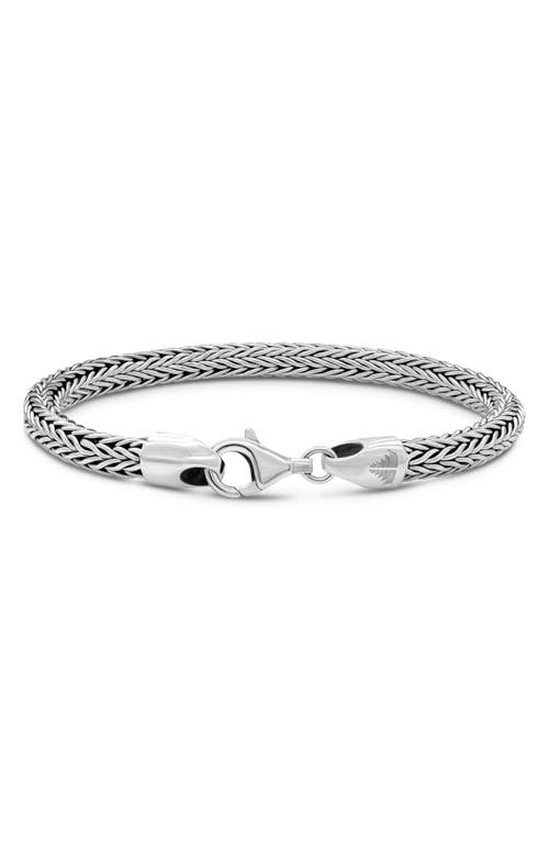 Devata Gender Inclusive Sterling Silver Foxtail Round 5mm Chain Bracelet In Silver
