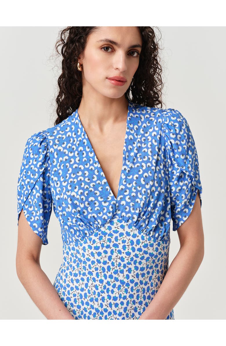 Ghost London Faye Floral Crepe Midi Dress, Alternate, color,