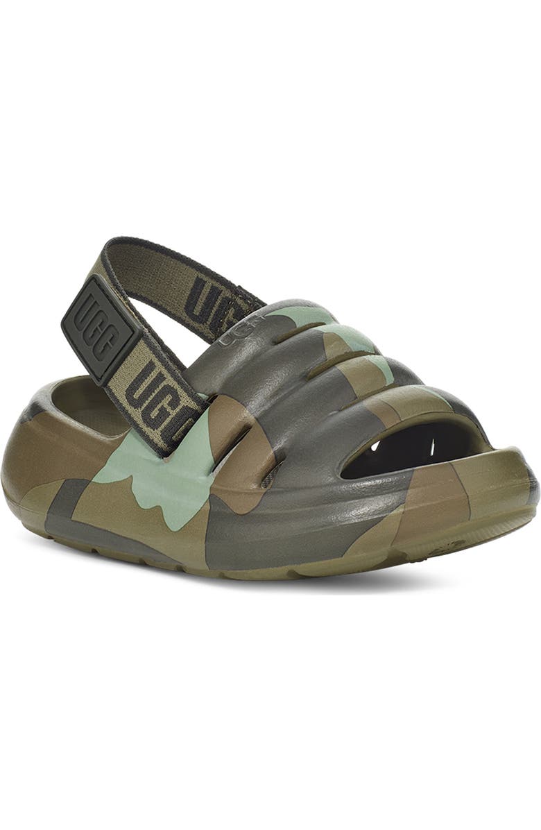 UGG<sup>®</sup> Kids' Sport Yeah Camo Slingback Sandal, Main, color,