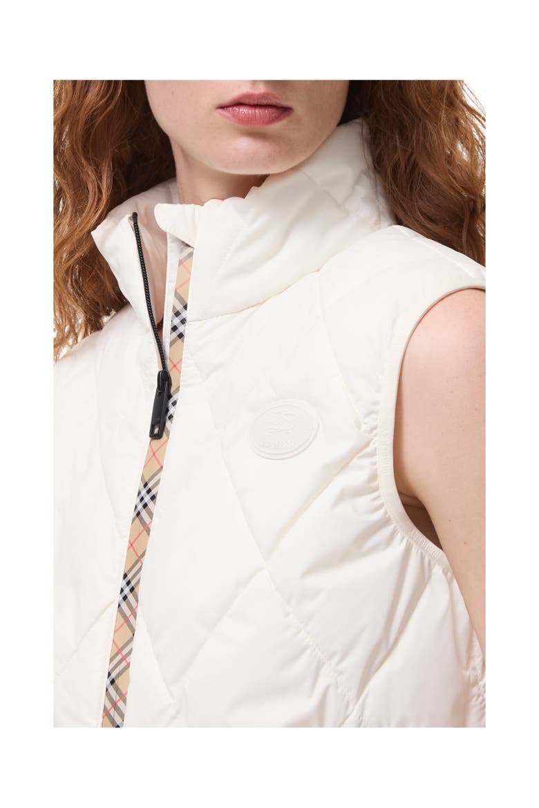 Packable Quilted Nylon Cheswick Gilet, Alternate, color, Tundra white