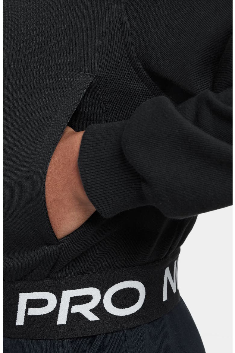 Kids' Dri-FIT Zip-Front Hoodie, Alternate, color, 011 BLACK/BLACK/BLACK/WHITE