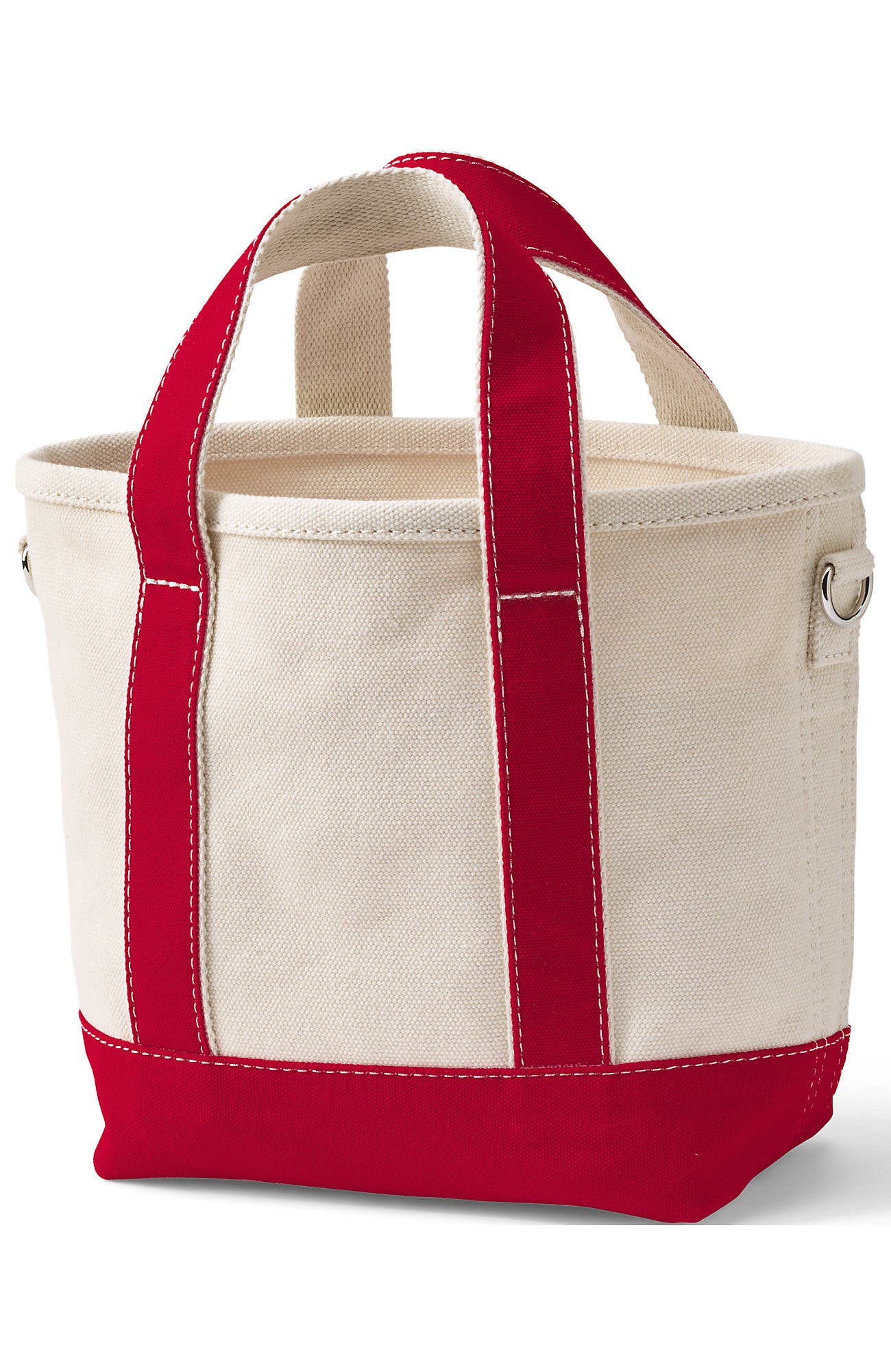Open Top Canvas Tote Bag, Alternate, color, Natural/Heritage Red