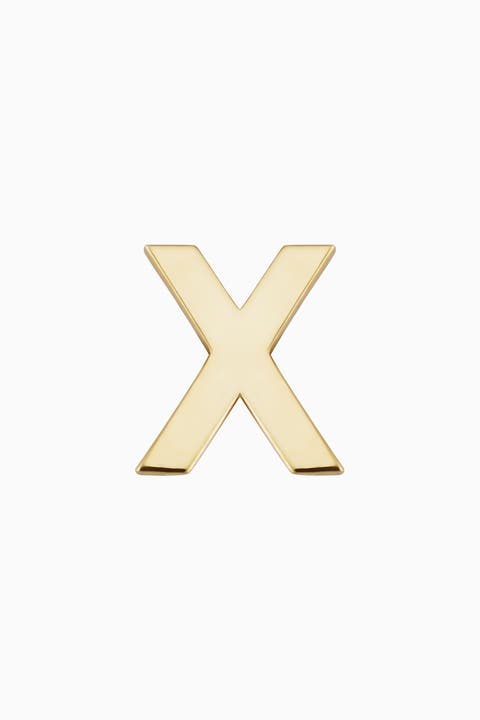 14K Gold Initial Reaction Single Stud