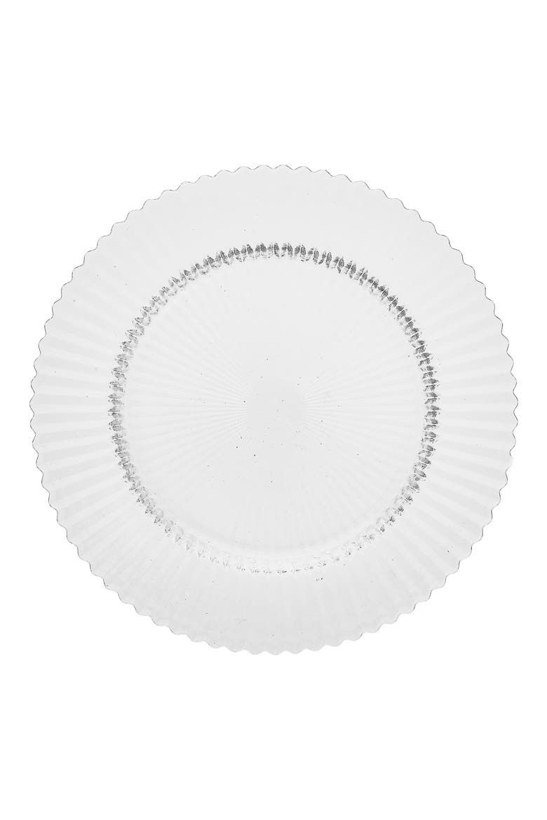 Archie Set of 4 Clear Dinner Plates, Main, color, CLEAR