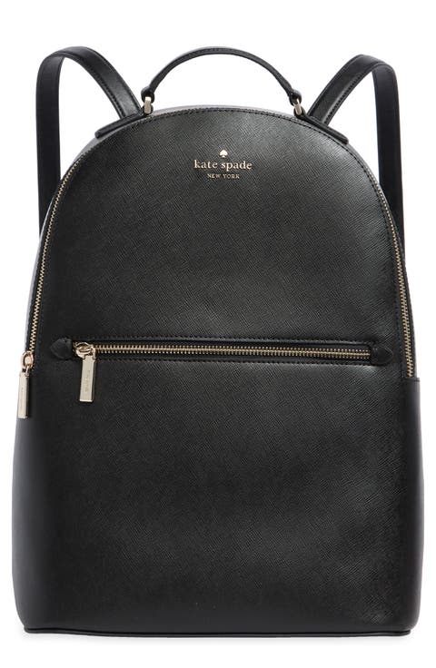 perry large saffiano leather backpack