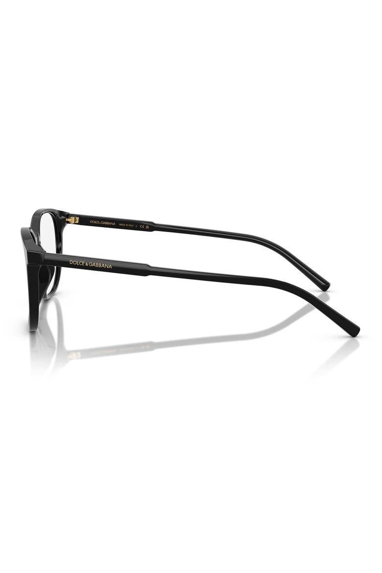 53mm Pillow Optical Glasses, Alternate, color, BLACK / DEMO LENS
