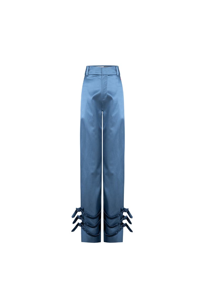 Linen Blend Free Heaven Shiny Pant, Alternate, color, blue