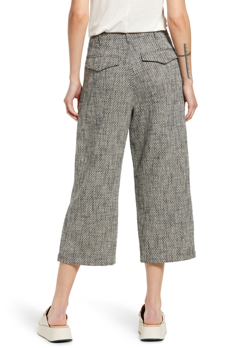 Dylan Tweed Crop Trousers, Alternate, color, BLACKMULT