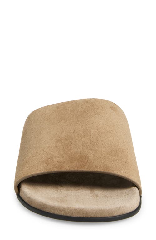 The Row Hugh Suede Flat Slide Sandals