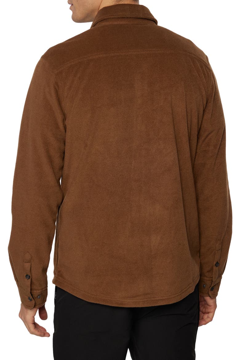 Glacier Fleece Shirt, Alternate, color, BROWN