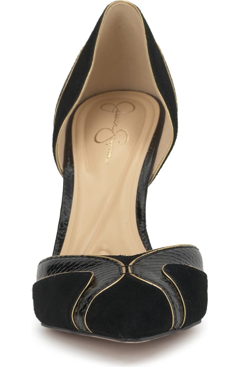 Jessica Simpson Vuley d'Orsay Pump, Alternate, color, Black/ Gold