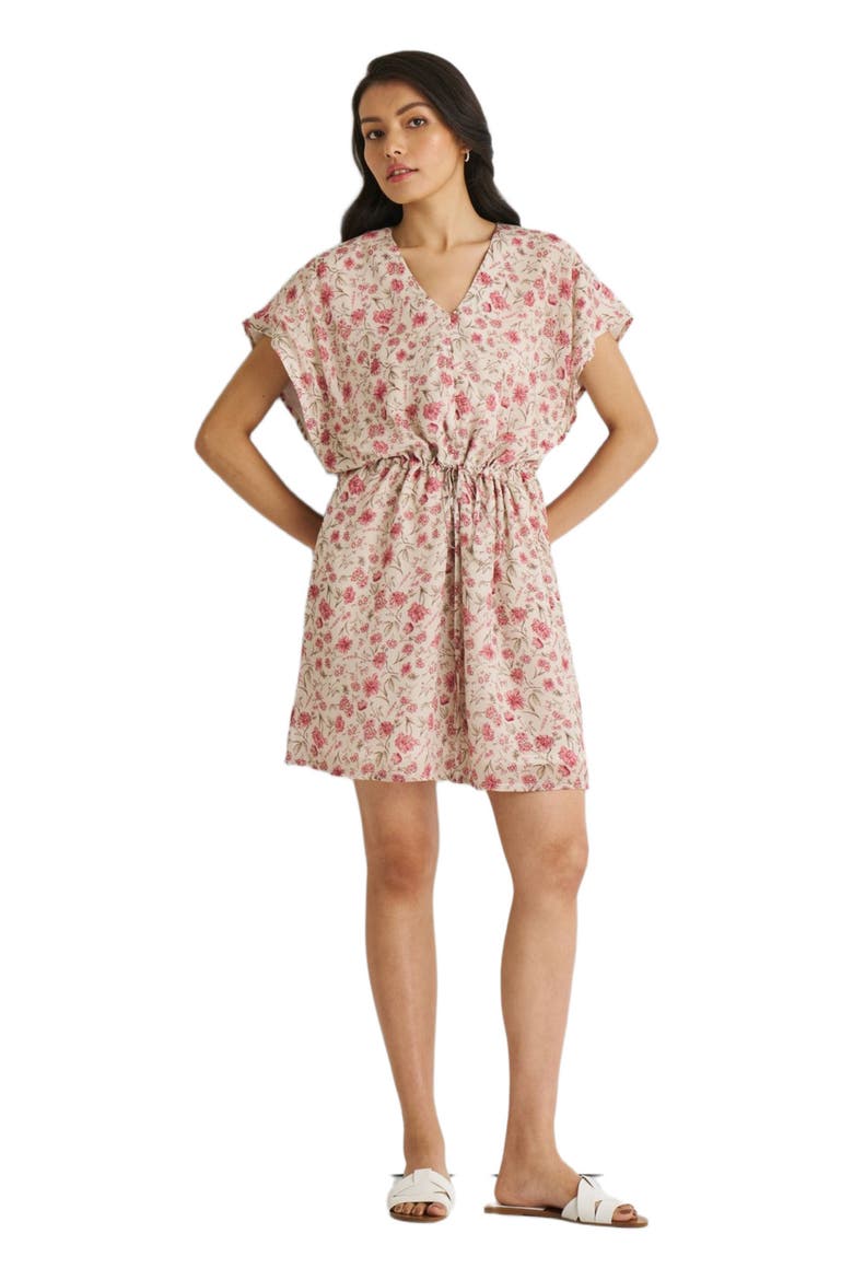 Relaxed Drawstring Dress, Main, color, Petal fusion