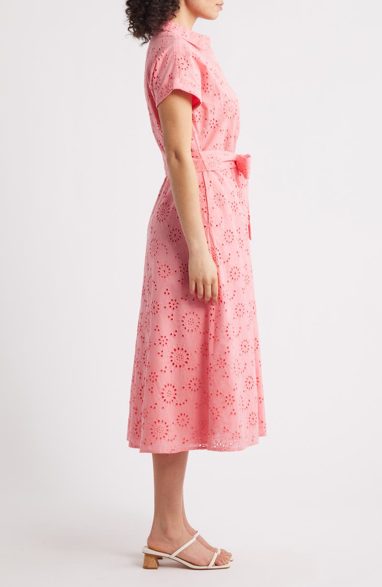 Eyelet Embroidery Cotton Shirtdress