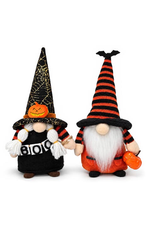 Pumpkin Trick Or Treat Halloween Plush Gnome Set