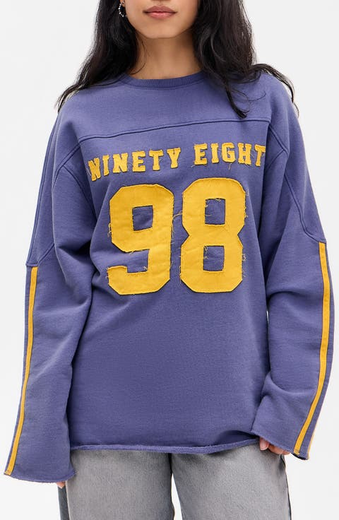 Number Appliqué Cotton Sweatshirt