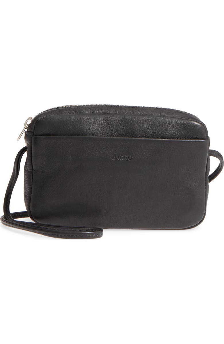 Baggu 'Mini' Pebbled Leather Crossbody, Main, color,
