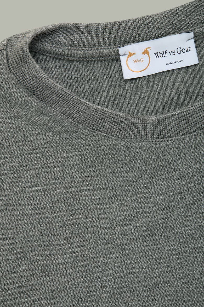 Heavyweight Short Sleeve Viscose Jersey Crewneck, Alternate, color, Grey