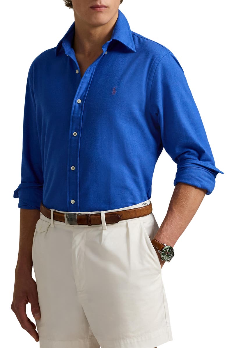 Polo Ralph Lauren Brushed Twill Button-Down Shirt, Main, color, 