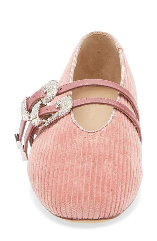 Le Monde Beryl Claudia Corduroy Mary Jane Flat In Animal Print