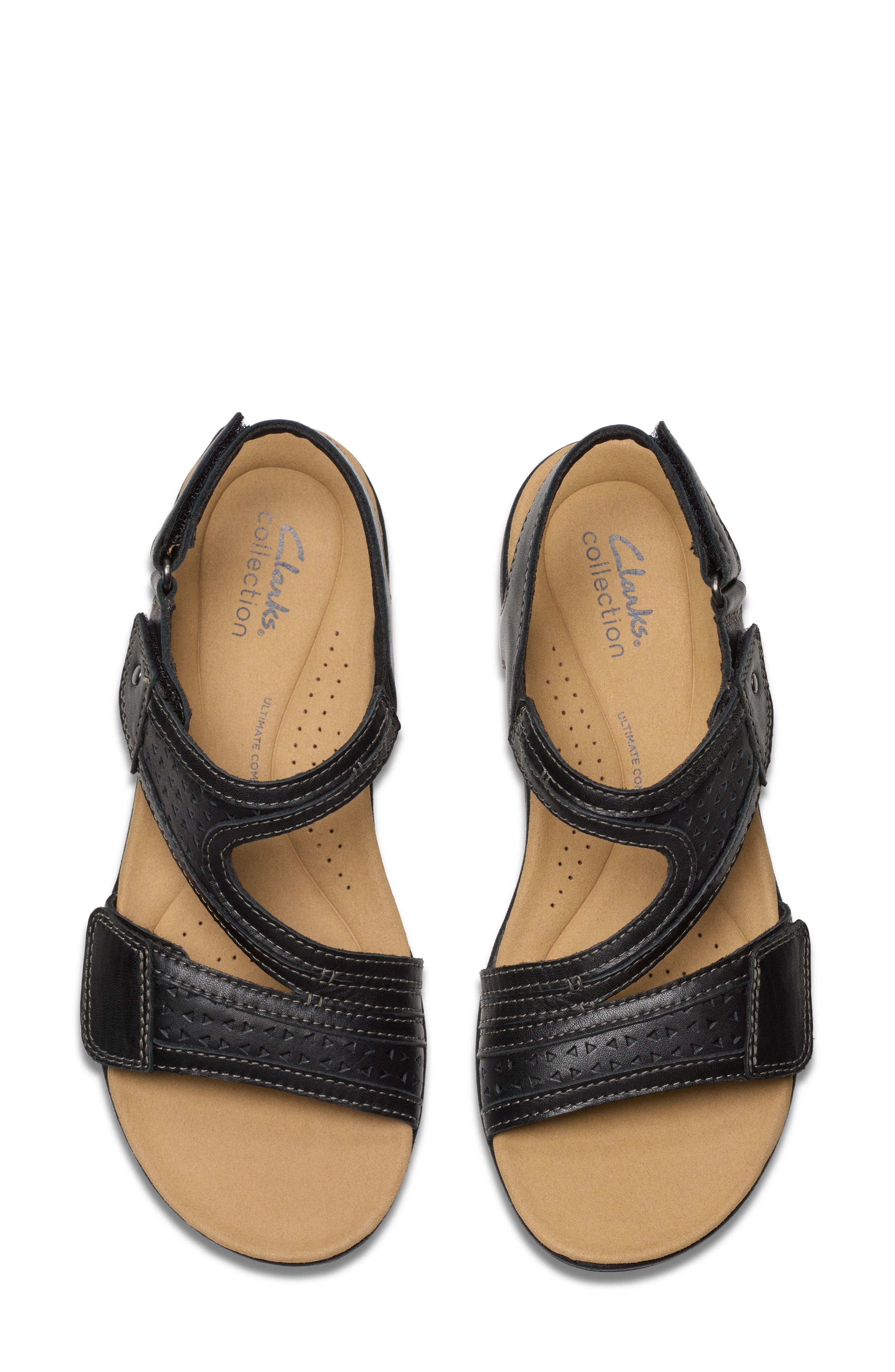 Clarks<sup>®</sup> Laurieanne Faye Sandal, Alternate, color, Black Leather