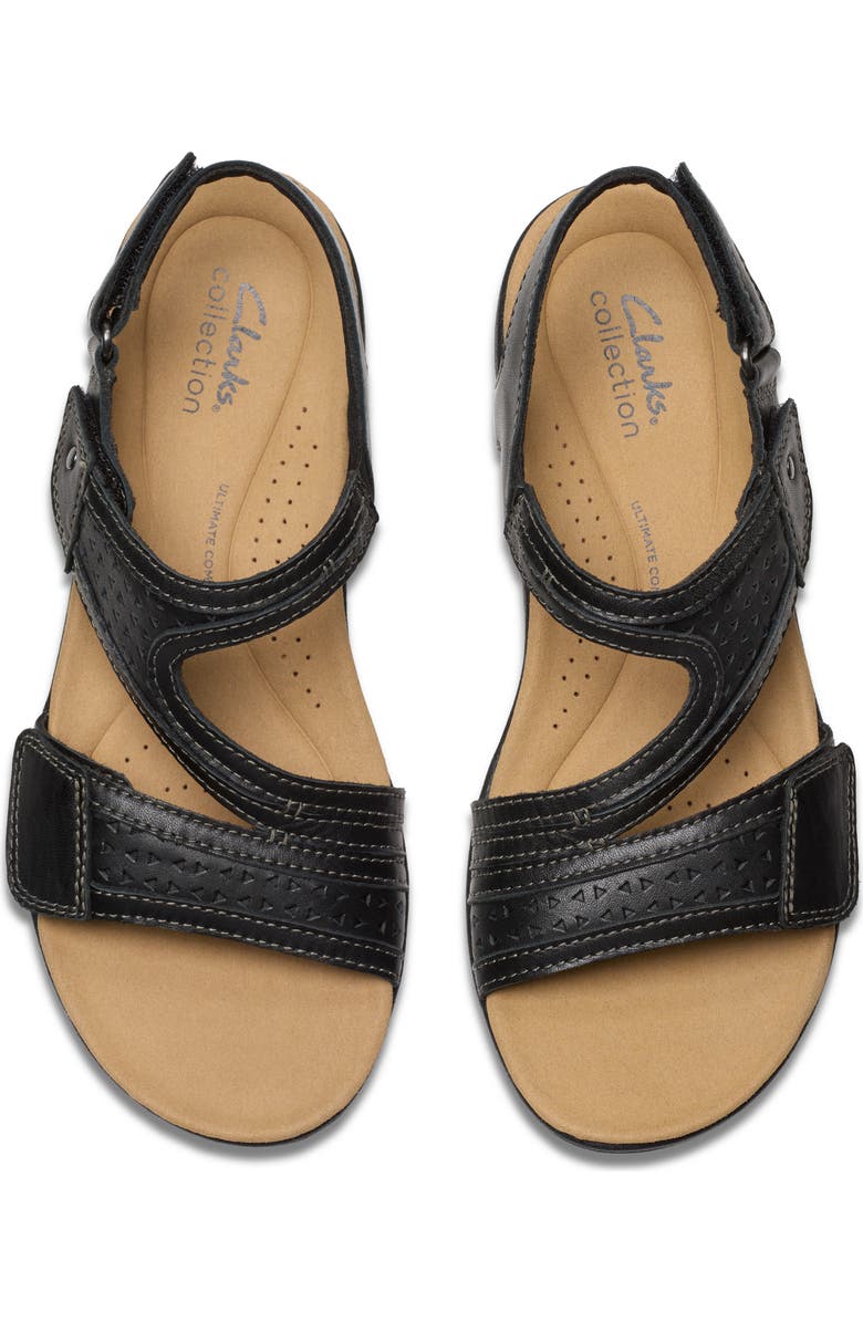 Clarks<sup>®</sup> Laurieanne Faye Sandal, Alternate, color, Black Leather