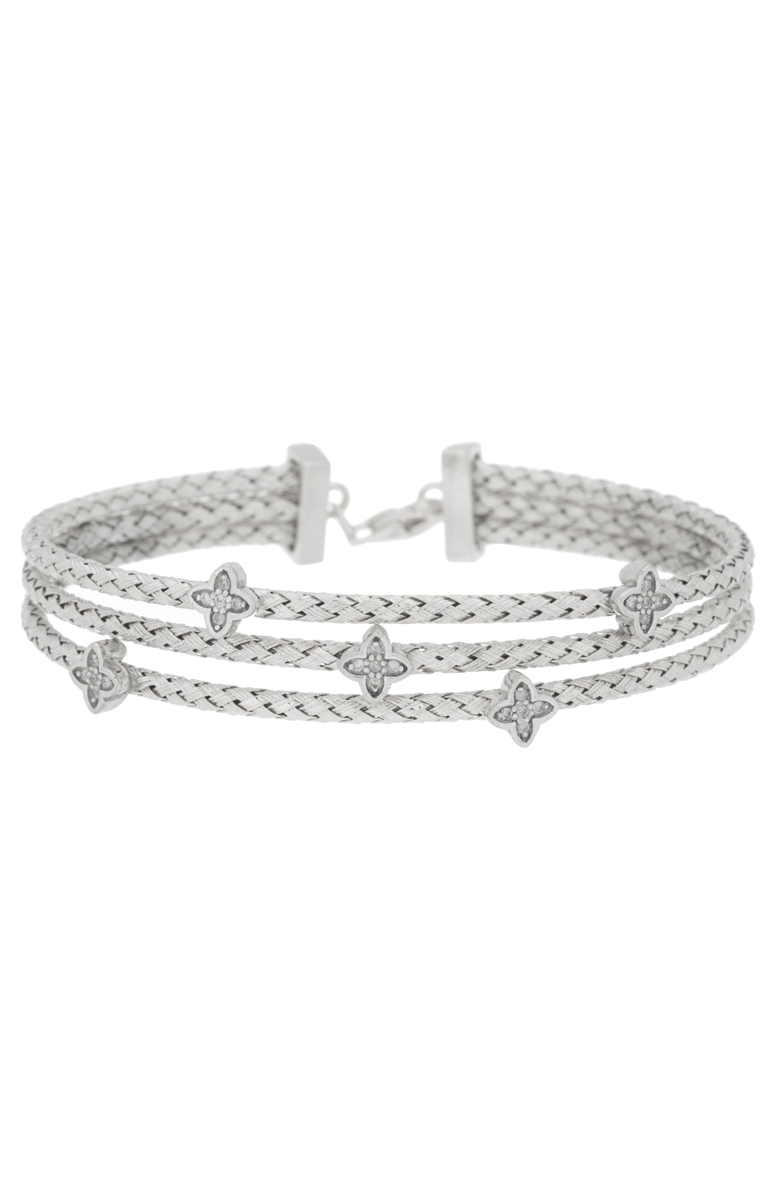 MESHMERISE Diamond Three-Row Braided Bracelet - 0.06ct.