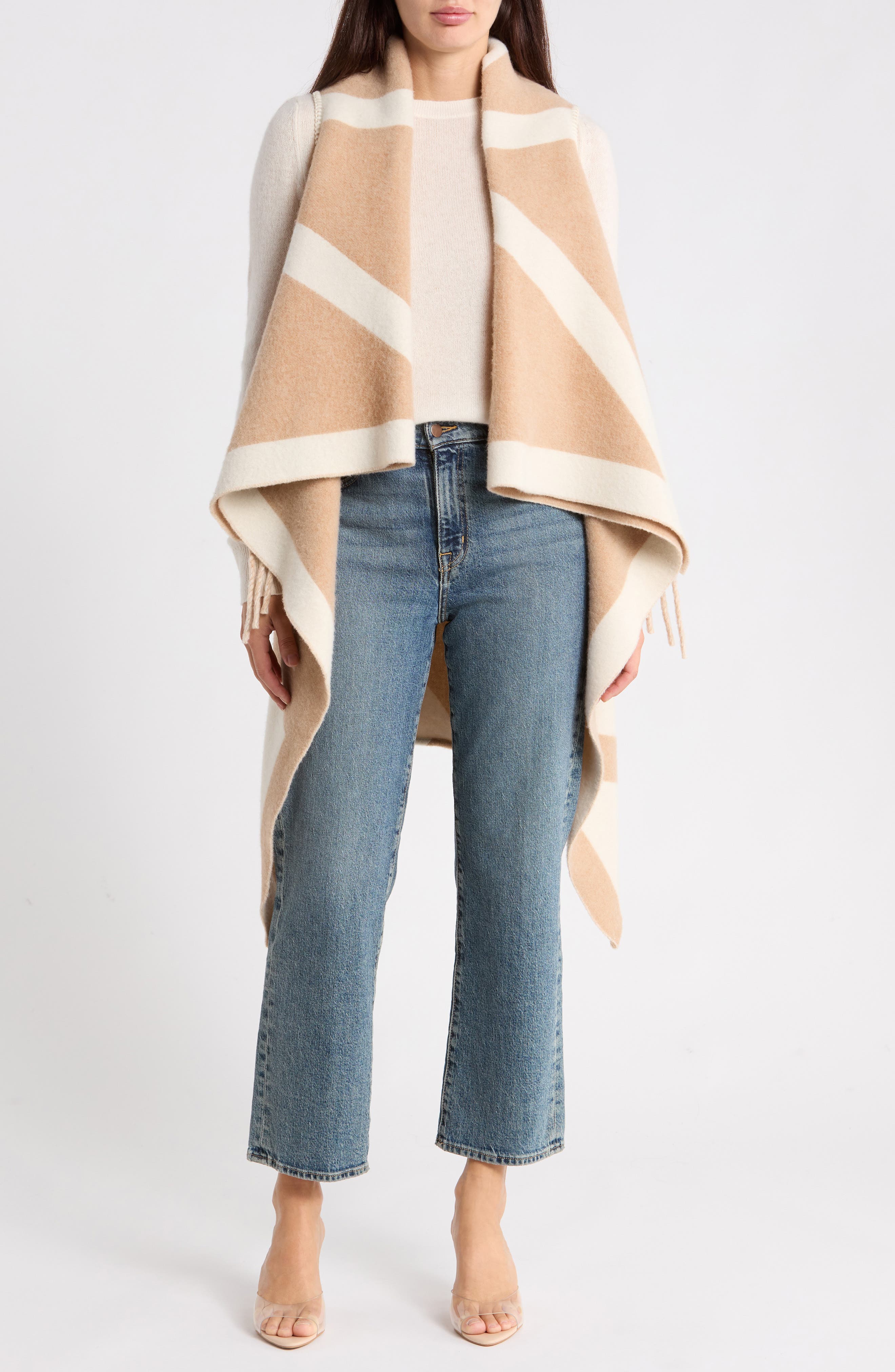 Milda Wool Blend Poncho
