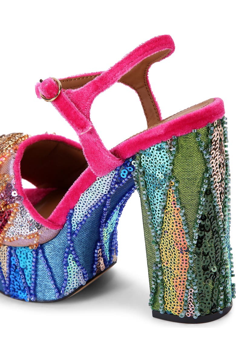 Kurt Geiger London Kensington Ankle Strap Platform Sandal, Alternate, color, Pink