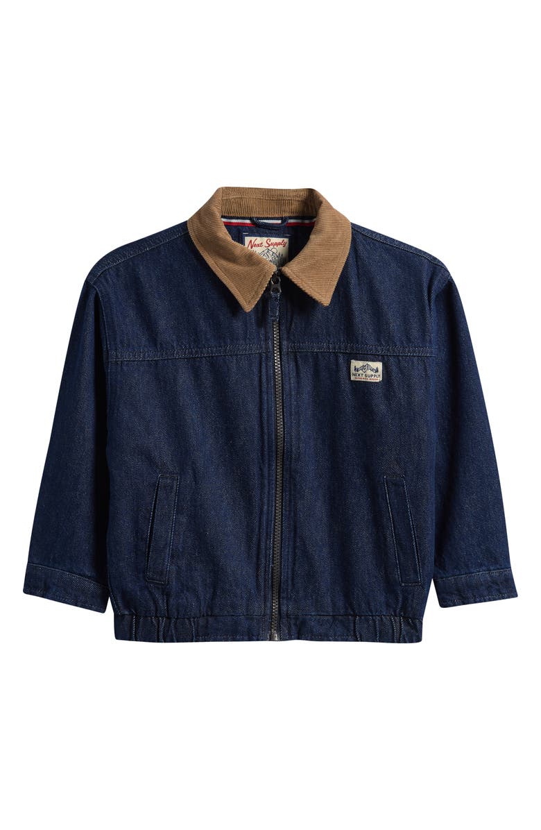 NEXT Kids' Carpenter Denim Jacket, Main, color, Blue