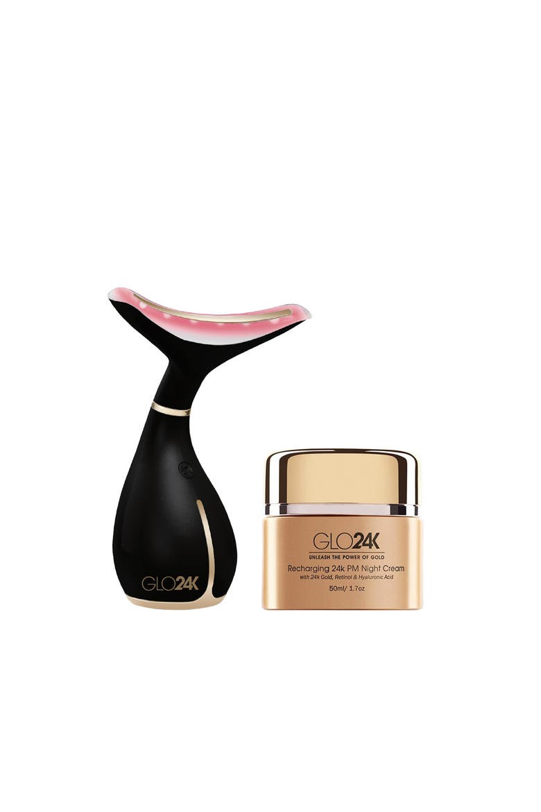 Neck & Face LED Beauty Massager + 24k Night  Cream, Main, color, NA