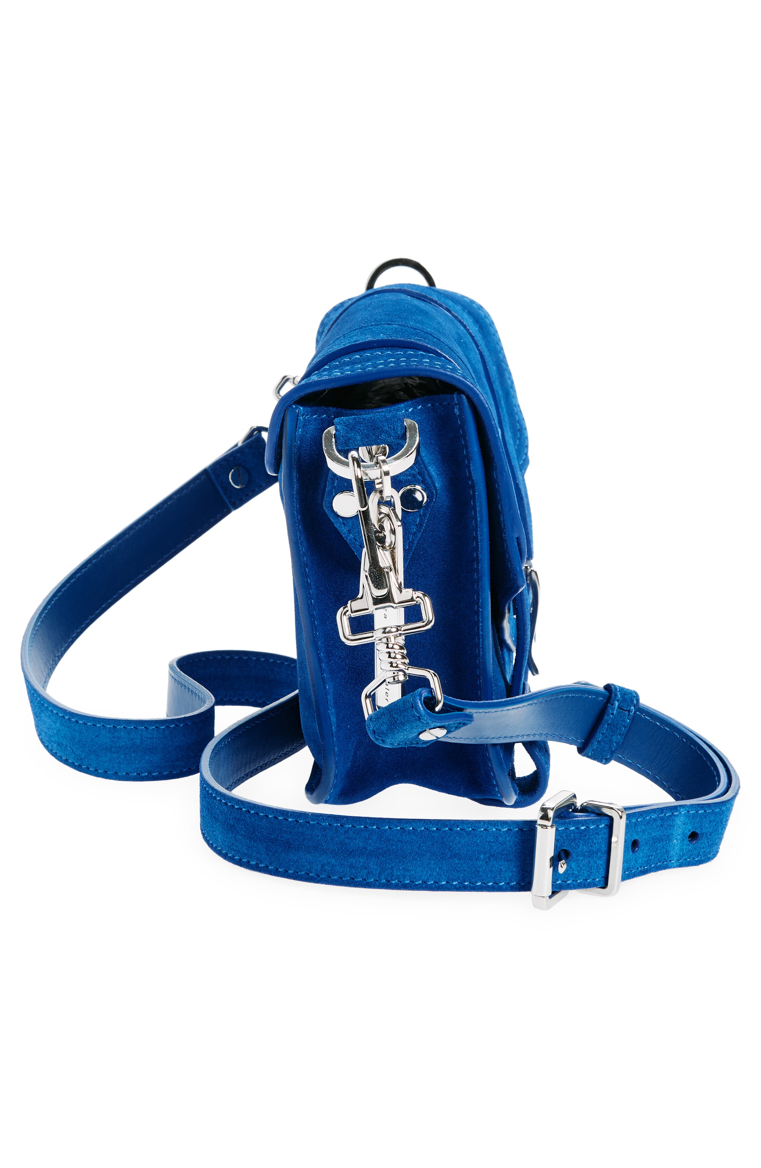 Proenza Schouler Mini PS1 Suede Crossbody Bag, Alternate, color, Electric Blue