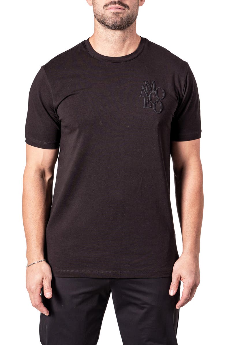 Maceoo Resistance Logo Embroidered T-Shirt, Main, color, Black