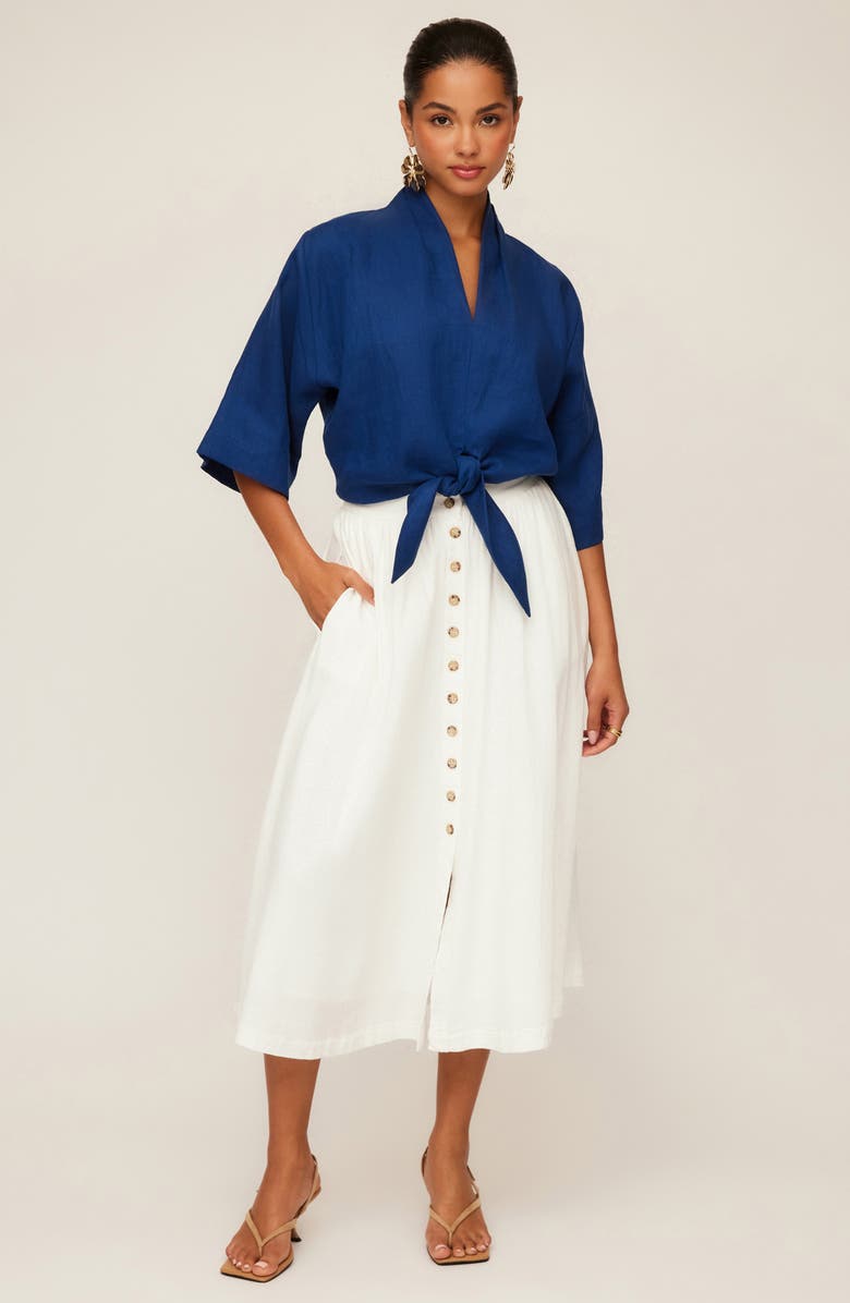 FIFTEEN TWENTY Bernice Tie Front Top, Alternate, color, 