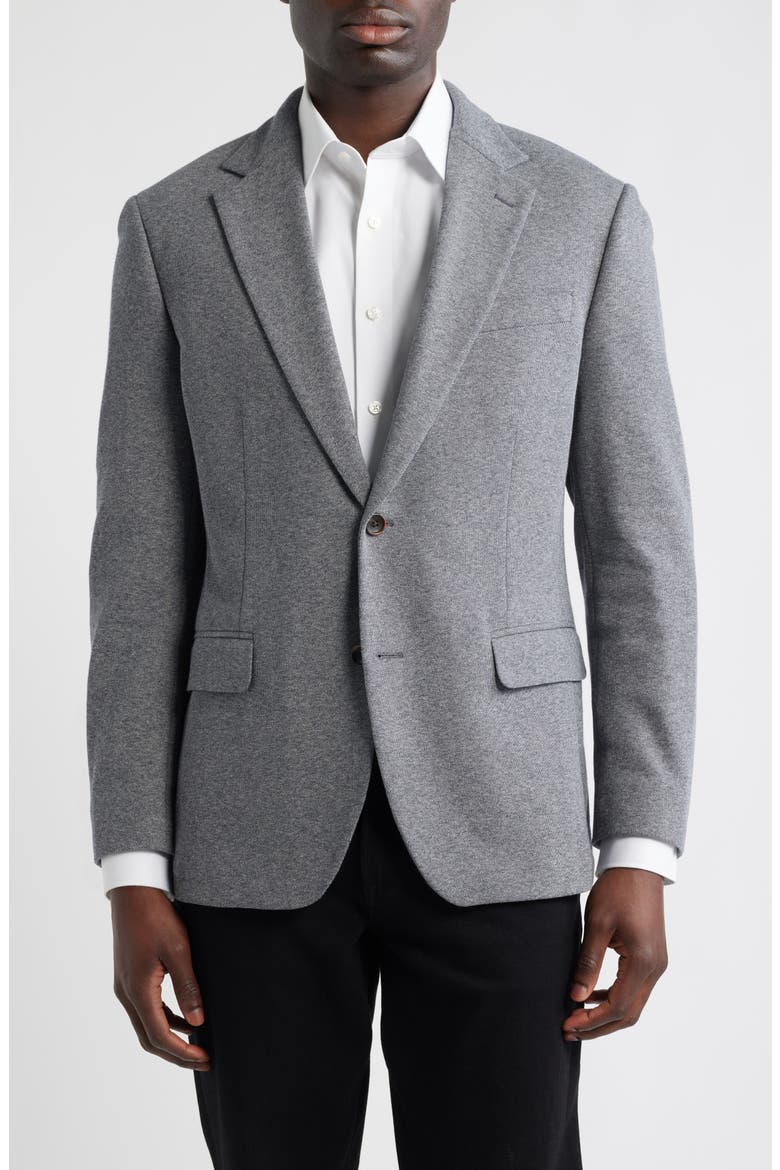 Jetsetter Trim Fit Cotton Sport Coat, Alternate, color, MEDIUM GREY WITH FLAPS
