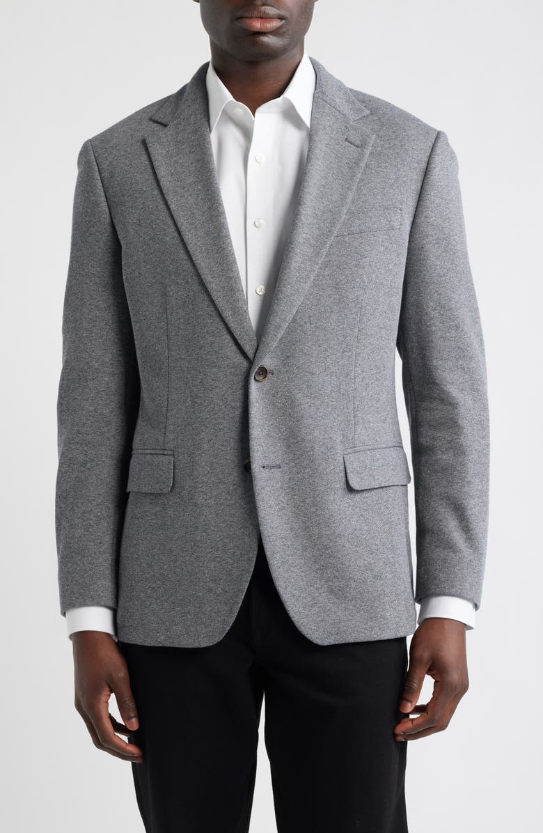 Bonobos Jetsetter Trim Fit Stretch Wool Sport Coat, Alternate, color, Medium Grey With Flaps