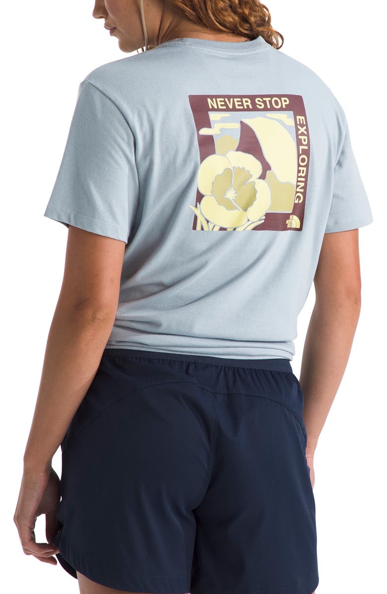 The North Face Wildflower Trails Cotton Graphic T-Shirt, Alternate, color, Frost Grey