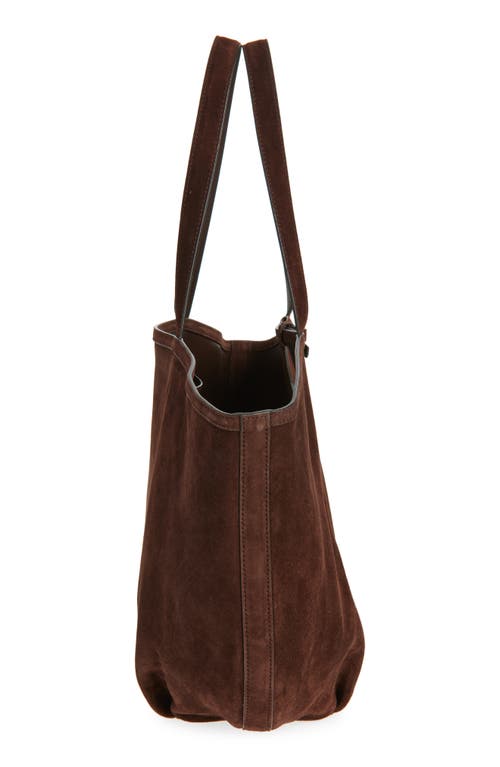 Reformation Large Regina Tote In Espresso Suede