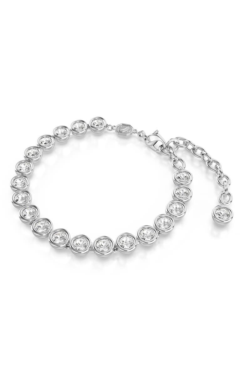 Swarovski Imber Crystal Tennis Bracelet, Alternate, color, White/ Silver
