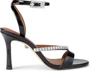 Kurt Geiger London Crystal Embellished Patent Ankle Strap Sandal